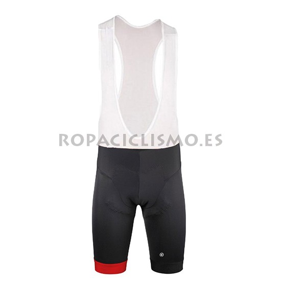 2018 Maillot Gcn Tirantes Mangas Cortas Negro y Rojo